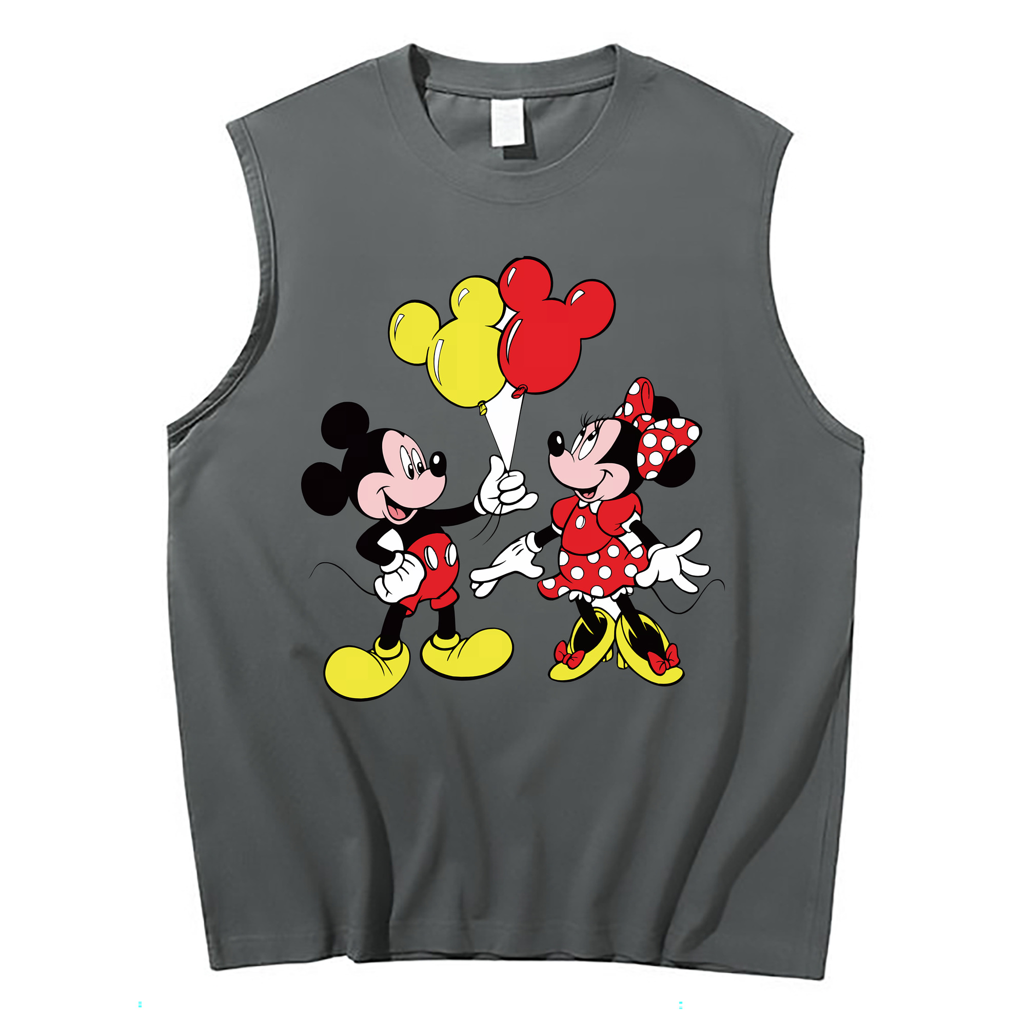 （画像用） ミッキーマウス Mickey Mouse コットン100％タンクトップ（フロントプリント）